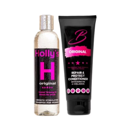 Hair Repair & Growth Combo – Bellas Growth Activating Shampoo and Keratin Collagen Conditioner