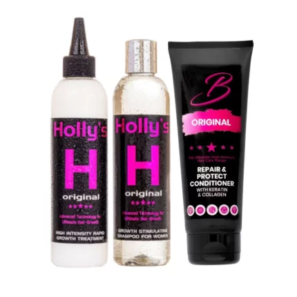 Ultimate Hair Growth Combo Pack – Shampoo, Conditioner & Treatment by Bellas Beauty South Africa