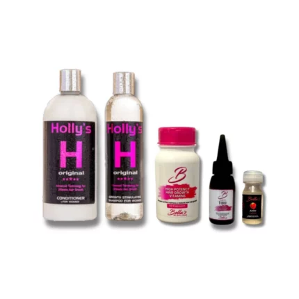 Boost Hair Growth Combo – Bellas Hair – Shampoo, Conditioner, Detox & Vitamins for Faster Results