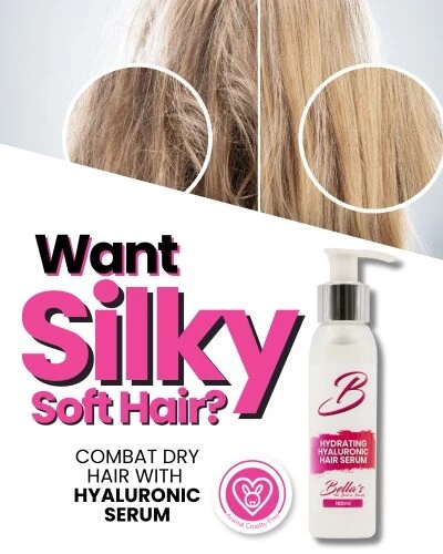 Bellas Hyaluronic Serum – Before and After Results for Dry Hair, Silky Hair Treatment