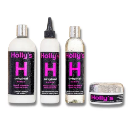 Holly’s High-Intensity Full Kit for Women with shampoo, conditioner, and two treatments – Bellas Hair