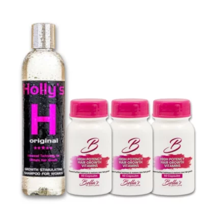 Free 250ml shampoo included with 3 bottles of Hair, Skin & Nails vitamin capsules