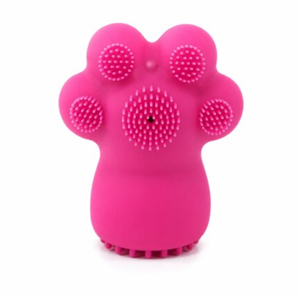 Bellas pink silicone exfoliating finger applicator for applying charcoal face masks and gently exfoliating skin.
