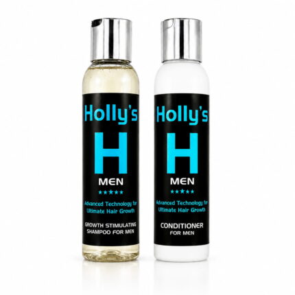 Holly's Men's Hair Growth Shampoo and Conditioner 100ml combo for stronger, thicker and healthier hair.