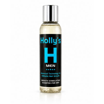 Holly's Men's Growth Stimulating Shampoo 100ml for stronger, thicker, healthier hair with natural hair growth ingredients