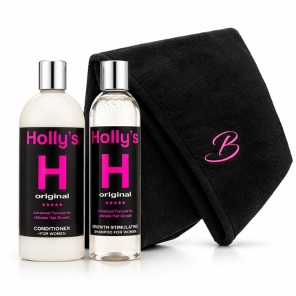 shampoo conditioner and microfiber towel hair care bundle Bellas