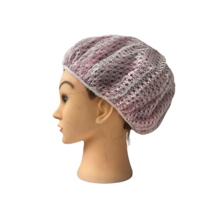 pink waterproof shower cap for hair protection