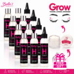 Bella's Agent Starter Kit with 12 hair growth products and FREE Eyelash & Eyebrow Growth Serum. Start your own hair business and earn R749 in your first month.