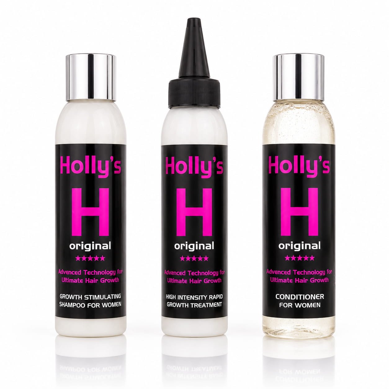 Bellas Hair Growth Starter Kit | Hair Growth System South Africa-kit-main-product Bellas Hair Growth Starter Kit with Growth Stimulating Shampoo, Nourishing Conditioner and High-Intensity Rapid Growth Treatment for thicker, healthier hair.