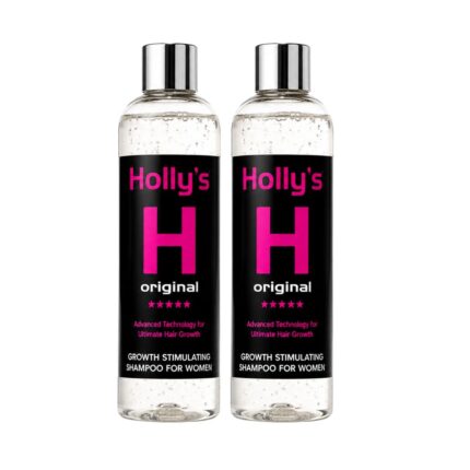 Holly’s Hair Growth Shampoo Twin Pack 250ml bottles for women hair growth and scalp care